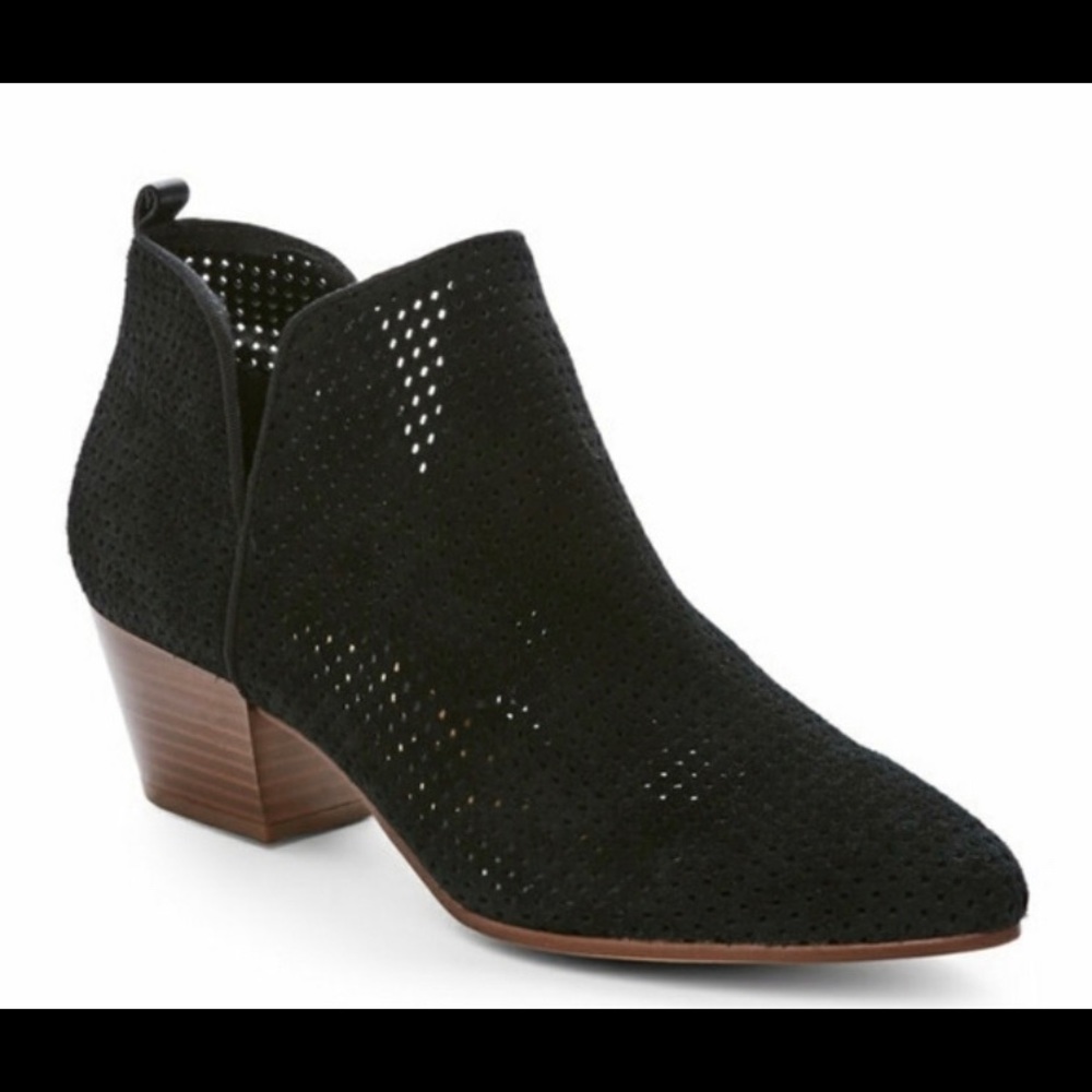 Sam Edelman black suede ankle booties size 8